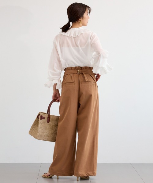 BARNYARDSTORM（バンヤードストーム）の「BARNYARDSTORM / バックベルトカットチノパンツ（その他パンツ・レディース・キャメル/ベージュ・M/S）」の19枚目の写真