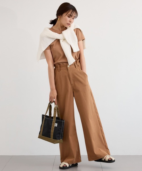 BARNYARDSTORM（バンヤードストーム）の「BARNYARDSTORM / バックベルトカットチノパンツ（その他パンツ・レディース・キャメル/ベージュ・M/S）」の6枚目の写真