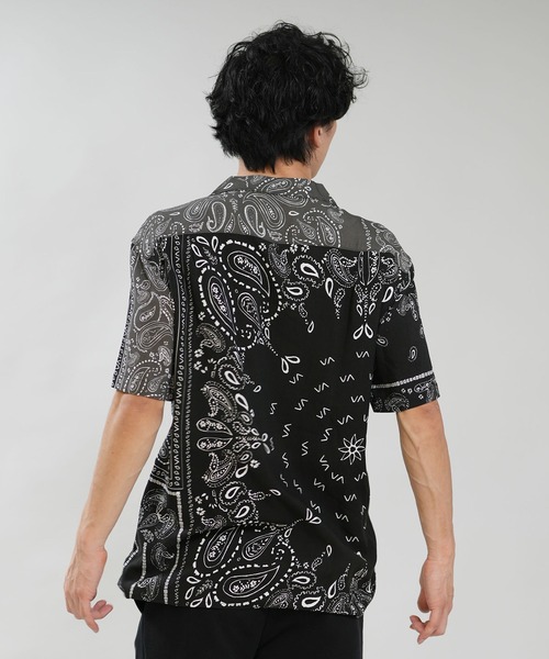 RVCA(ルーカ)の「RVCA/ルーカ メンズ 半袖シャツ IRON ON SH BG041121(シャツ/ブラウス・メンズ・ブラック×ホワイト/ホワイト・M/L)」の9枚目の写真