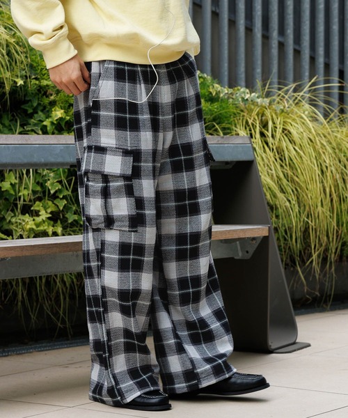 RAGEBLUE(レイジブルー)の「Check Pattern Cargo Easy Pants/チェック柄カーゴイージーパンツ(カーゴパンツ・メンズ・ブルー/グレー・LARGE/MEDIUM)」の18枚目の写真