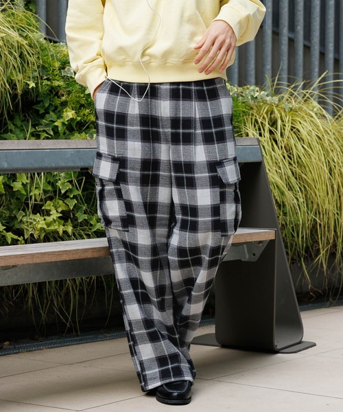 RAGEBLUE(レイジブルー)の「Check Pattern Cargo Easy Pants/チェック柄カーゴイージーパンツ(カーゴパンツ・メンズ・ブルー/グレー・LARGE/MEDIUM)」の19枚目の写真