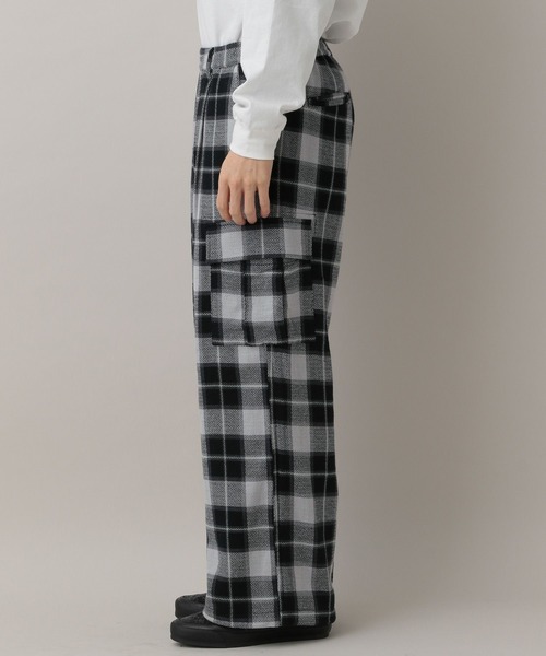 RAGEBLUE(レイジブルー)の「Check Pattern Cargo Easy Pants/チェック柄カーゴイージーパンツ(カーゴパンツ・メンズ・ブルー/グレー・LARGE/MEDIUM)」の3枚目の写真