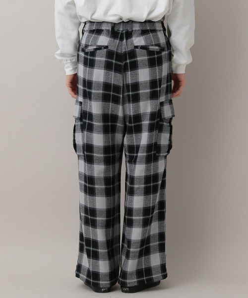 RAGEBLUE(レイジブルー)の「Check Pattern Cargo Easy Pants/チェック柄カーゴイージーパンツ(カーゴパンツ・メンズ・ブルー/グレー・LARGE/MEDIUM)」の4枚目の写真