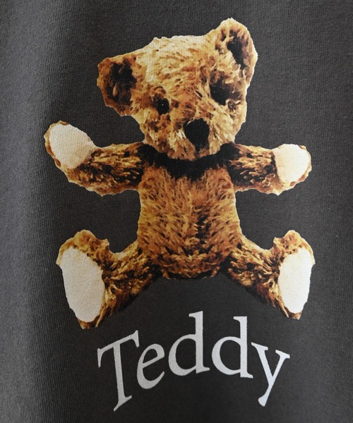 undeny.(アンディニ-)の「アンディニー Teddy ショート Tシャツ(Tシャツ/カットソー・レディース・サックスブルー/チャコールグレー/ホワイト・F)」の7枚目の写真