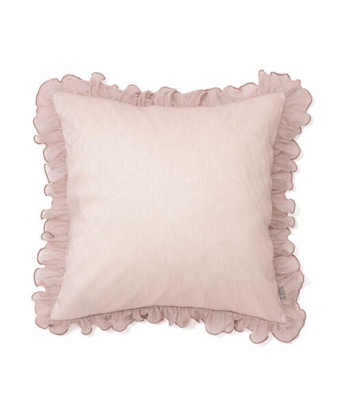 シャイニーフリル クッションカバー 450×450 ライトピンク（A-057