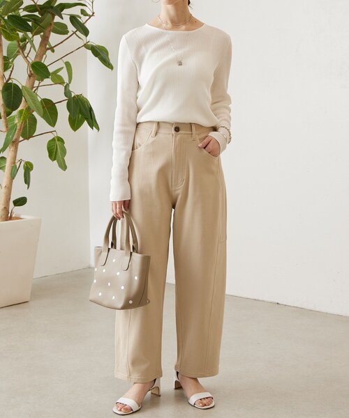 BEARDSLEY（ビアズリー）の「しゃりしゃりリブニット（ニット/セーター・レディース・ブルー系その他/ホワイト・FREE）」の8枚目の写真