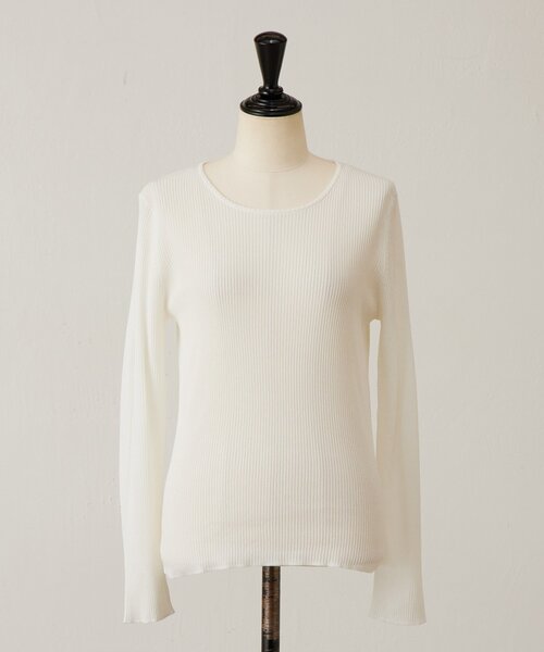 BEARDSLEY（ビアズリー）の「しゃりしゃりリブニット（ニット/セーター・レディース・ブルー系その他/ホワイト・FREE）」の21枚目の写真