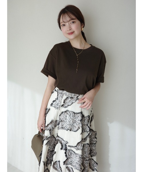 Unisex Ribbed Cotton T-shirt anuans Tシャツ Unisex Ribbed Cotton T-shirt（Tシャツ/カットソー）｜anuans（ア