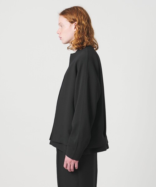 UNITED ARROWS & SONS by DAISUKE OBANA（ユナイテッドアローズアンドサンズバイダイスケオバナ）の「＜D.O UNITED ARROWS BY DAISUKE OBANA＞Ⅰ D/SL CREW JACKET 26SS/ジャケット（ノーカラージャケット・メンズ・ブラック・M/L/S/XL）」の5枚目の写真