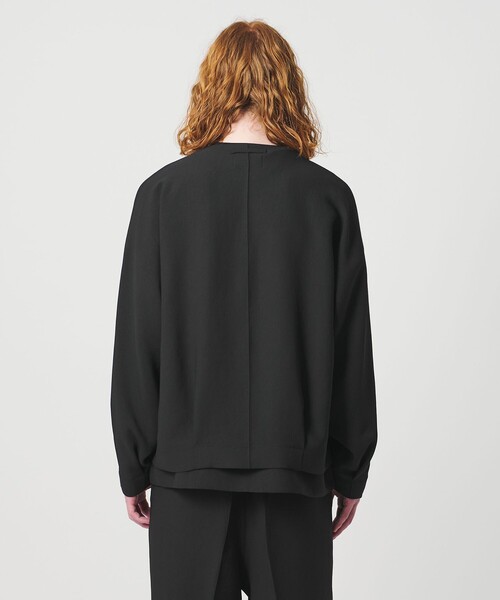 UNITED ARROWS & SONS by DAISUKE OBANA（ユナイテッドアローズアンドサンズバイダイスケオバナ）の「＜D.O UNITED ARROWS BY DAISUKE OBANA＞Ⅰ D/SL CREW JACKET 26SS/ジャケット（ノーカラージャケット・メンズ・ブラック・M/L/S/XL）」の6枚目の写真