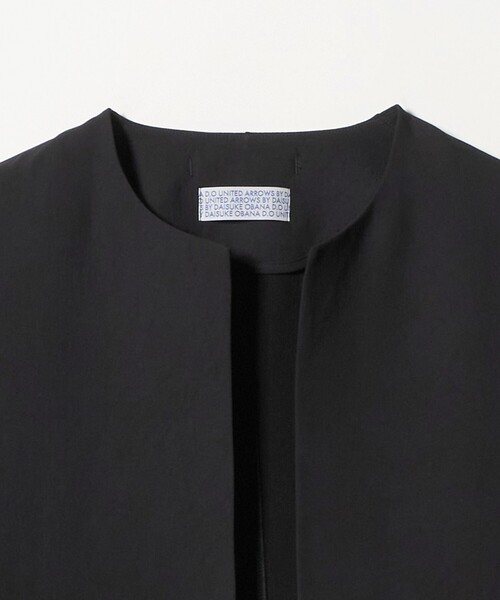 UNITED ARROWS & SONS by DAISUKE OBANA（ユナイテッドアローズアンドサンズバイダイスケオバナ）の「＜D.O UNITED ARROWS BY DAISUKE OBANA＞Ⅰ D/SL CREW JACKET 26SS/ジャケット（ノーカラージャケット・メンズ・ブラック・M/L/S/XL）」の9枚目の写真