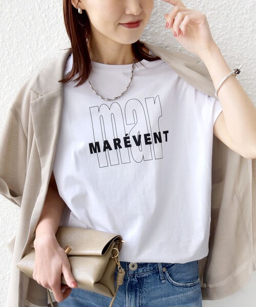 SHIPS(シップス)の「メルティ コットン プリント ロゴ ショート スリーブ Tシャツ(Tシャツ/カットソー・レディース・ダークグレー/ホワイト/ホワイト系/ストーン/ブラウン/チャコールグレー/ブラウン系/ライトホワイト・ONE SIZE)」の1枚目の写真