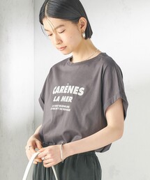 メルティ コットン プリント ロゴ ショート スリーブ Tシャツ