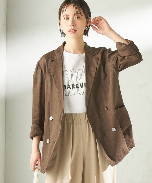 SHIPS(シップス)の「メルティ コットン プリント ロゴ ショート スリーブ Tシャツ(Tシャツ/カットソー・レディース・ダークグレー/ホワイト/ホワイト系/ストーン/ブラウン/チャコールグレー/ブラウン系/ライトホワイト・ONE SIZE)」の11枚目の写真