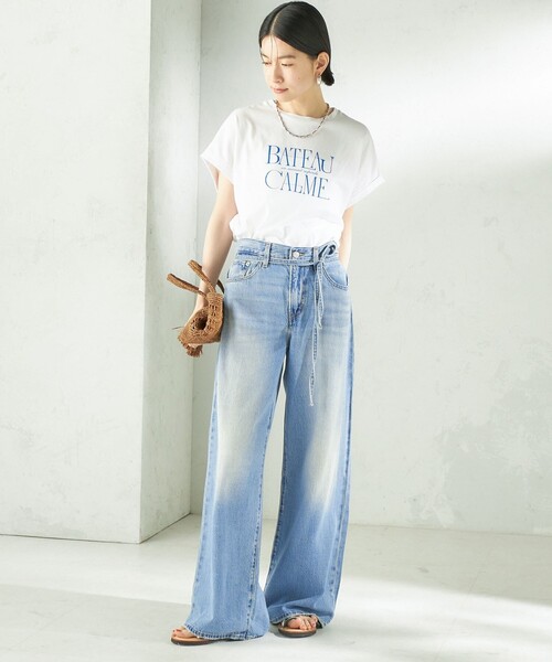 SHIPS(シップス)の「メルティ コットン プリント ロゴ ショート スリーブ Tシャツ(Tシャツ/カットソー・レディース・ダークグレー/ホワイト/ホワイト系/ストーン/ブラウン/チャコールグレー/ブラウン系/ライトホワイト・ONE SIZE)」の13枚目の写真