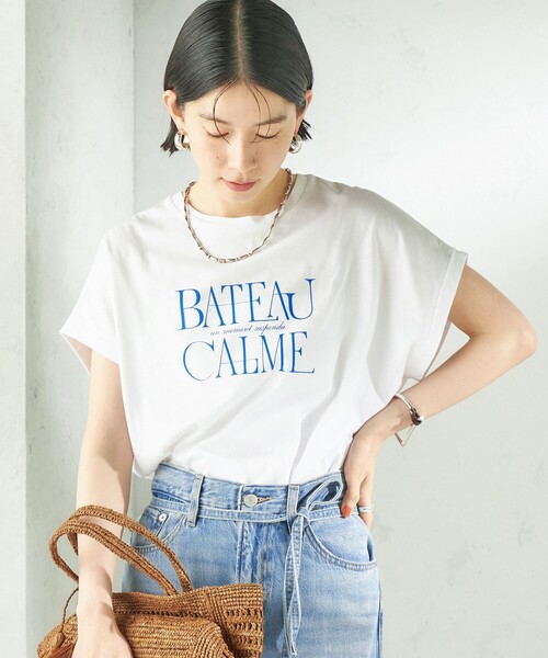 SHIPS(シップス)の「メルティ コットン プリント ロゴ ショート スリーブ Tシャツ(Tシャツ/カットソー・レディース・ダークグレー/ホワイト/ホワイト系/ストーン/ブラウン/チャコールグレー/ブラウン系/ライトホワイト・ONE SIZE)」の14枚目の写真