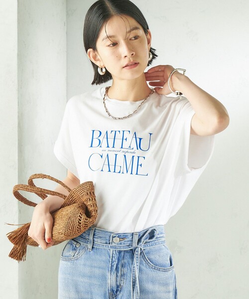 SHIPS(シップス)の「メルティ コットン プリント ロゴ ショート スリーブ Tシャツ(Tシャツ/カットソー・レディース・ダークグレー/ホワイト/ホワイト系/ストーン/ブラウン/チャコールグレー/ブラウン系/ライトホワイト・ONE SIZE)」の15枚目の写真