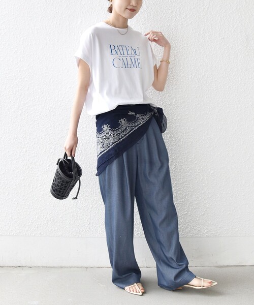 SHIPS(シップス)の「メルティ コットン プリント ロゴ ショート スリーブ Tシャツ(Tシャツ/カットソー・レディース・ダークグレー/ホワイト/ホワイト系/ストーン/ブラウン/チャコールグレー/ブラウン系/ライトホワイト・ONE SIZE)」の18枚目の写真