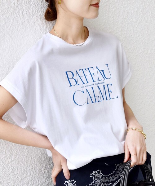 SHIPS(シップス)の「メルティ コットン プリント ロゴ ショート スリーブ Tシャツ(Tシャツ/カットソー・レディース・ダークグレー/ホワイト/ホワイト系/ストーン/ブラウン/チャコールグレー/ブラウン系/ライトホワイト・ONE SIZE)」の22枚目の写真