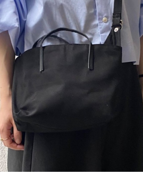 EARTH MADE（アースメイド）の「SLIM HANDLE 2WAY MINI TOTE（ショルダーバッグ・レディース・ブラック/ライトグレー/グリーン/ベージュ・FREE）」の11枚目の写真