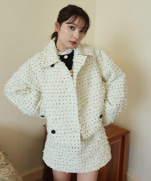 EIMY ISTOIRE(エイミーイストワール)の「ドットツイードミニスカート(スカート・レディース・ブラック/ホワイト・36/38)」の10枚目の写真