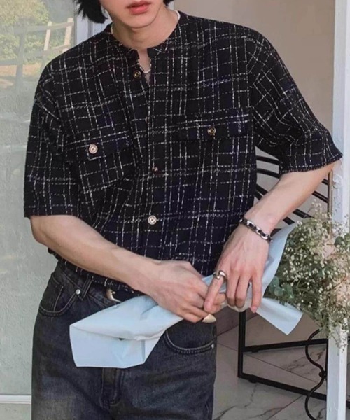 サマーツイード チェックシャツ（シャツ/ブラウス）｜B.R.U（ブル）の