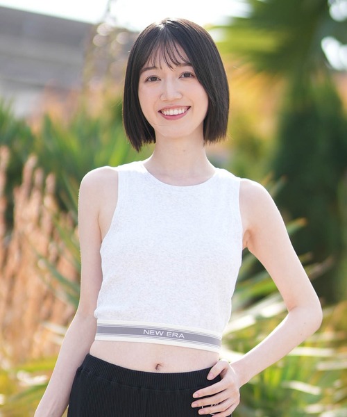 NEW ERA（ニューエラ）の「NEW ERA/ニューエラ レディース タンクトップ WS RIB CROPPED TANK（タンクトップ・レディース・グレー/ブラック・S/M）」の3枚目の写真