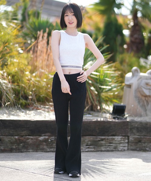 NEW ERA（ニューエラ）の「NEW ERA/ニューエラ レディース タンクトップ WS RIB CROPPED TANK（タンクトップ・レディース・グレー/ブラック・S/M）」の5枚目の写真