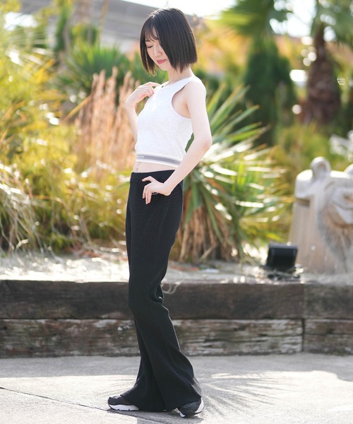 NEW ERA（ニューエラ）の「NEW ERA/ニューエラ レディース タンクトップ WS RIB CROPPED TANK（タンクトップ・レディース・グレー/ブラック・S/M）」の7枚目の写真