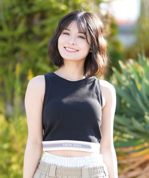 NEW ERA（ニューエラ）の「NEW ERA/ニューエラ レディース タンクトップ WS RIB CROPPED TANK（タンクトップ・レディース・グレー/ブラック・S/M）」の9枚目の写真