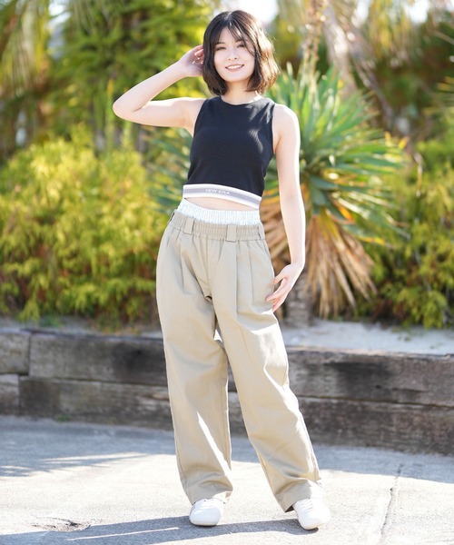 NEW ERA（ニューエラ）の「NEW ERA/ニューエラ レディース タンクトップ WS RIB CROPPED TANK（タンクトップ・レディース・グレー/ブラック・S/M）」の11枚目の写真