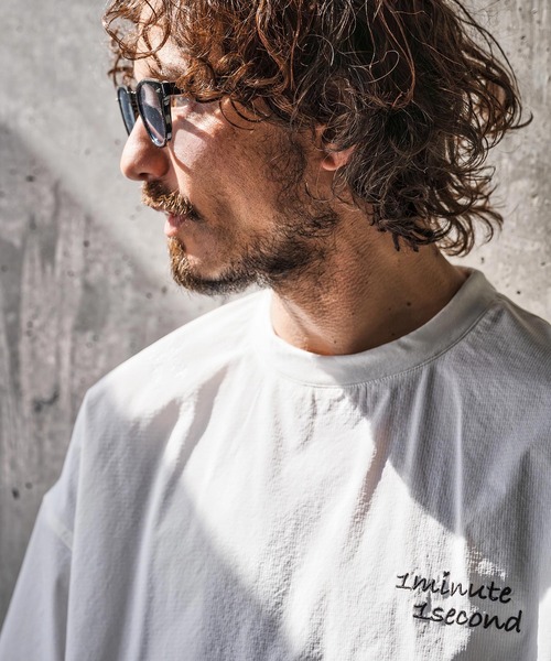 1minute 1second(ワンミニットワンセカンド)の「mhs2562-ripstop drawcord snead Jack プルオーバーシャツ(1M26N110)(Tシャツ/カットソー・メンズ・グレー/ホワイト/ネイビー・XL/L/M/S)」の5枚目の写真