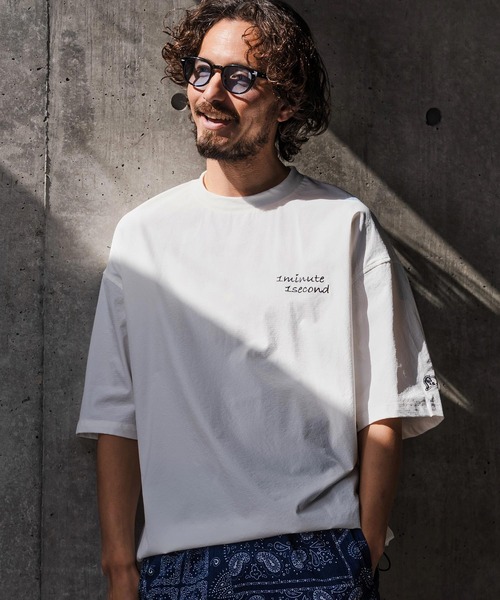 1minute 1second(ワンミニットワンセカンド)の「mhs2562-ripstop drawcord snead Jack プルオーバーシャツ(1M26N110)(Tシャツ/カットソー・メンズ・グレー/ホワイト/ネイビー・XL/L/M/S)」の6枚目の写真