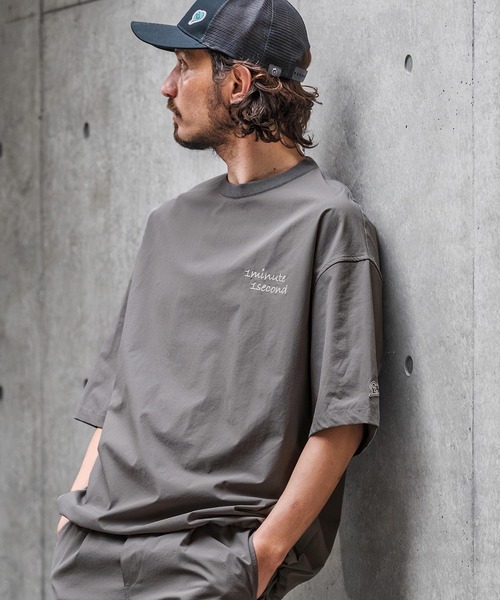 1minute 1second(ワンミニットワンセカンド)の「mhs2562-ripstop drawcord snead Jack プルオーバーシャツ(1M26N110)(Tシャツ/カットソー・メンズ・グレー/ホワイト/ネイビー・XL/L/M/S)」の18枚目の写真