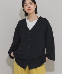 OMNES（オムネス）の「ソフトポンチノーカラー長袖カーディガン UVカット花粉リリース付（カーディガン/ボレロ）」