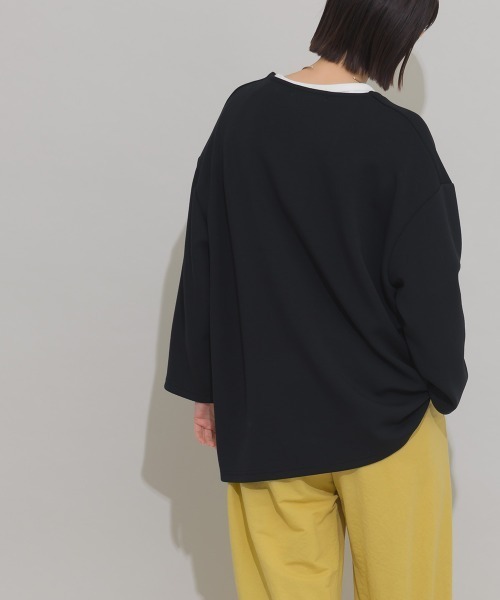 OMNES（オムネス）の「ソフトポンチノーカラー長袖カーディガン UVカット花粉ガード付（カーディガン/ボレロ・レディース・ライトグレー/ベージュ/ライトピンク/ブラック・FREE）」の15枚目の写真