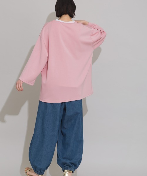 OMNES（オムネス）の「ソフトポンチノーカラー長袖カーディガン UVカット花粉ガード付（カーディガン/ボレロ・レディース・ライトグレー/ベージュ/ライトピンク/ブラック・FREE）」の5枚目の写真