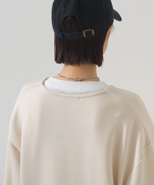 OMNES（オムネス）の「ソフトポンチノーカラー長袖カーディガン UVカット花粉ガード付（カーディガン/ボレロ・レディース・ライトグレー/ベージュ/ライトピンク/ブラック・FREE）」の10枚目の写真