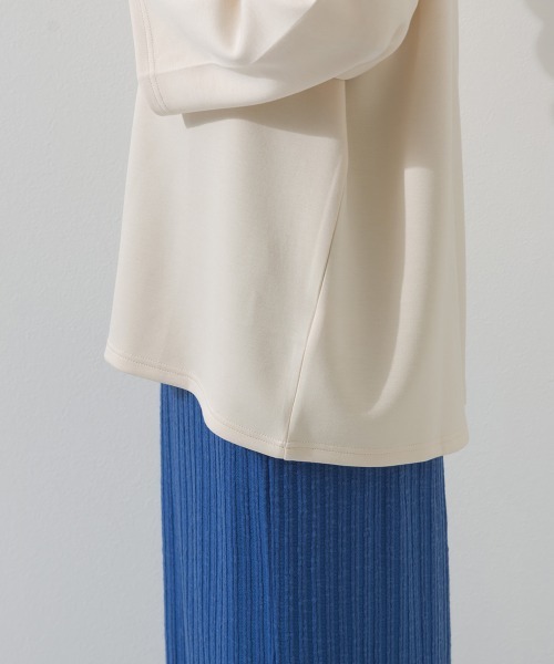 OMNES（オムネス）の「ソフトポンチノーカラー長袖カーディガン UVカット花粉ガード付（カーディガン/ボレロ・レディース・ライトグレー/ベージュ/ライトピンク/ブラック・FREE）」の11枚目の写真