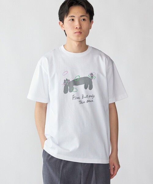 City Ambient Products（シティアンビエントプロダクツ）の「【City Ambient Products別注】黒田 愛里: アート Tシャツ（Tシャツ/カットソー・メンズ・ライトホワイト/ホワイト・MEDIUM/LARGE/X-LARGE）」の14枚目の写真
