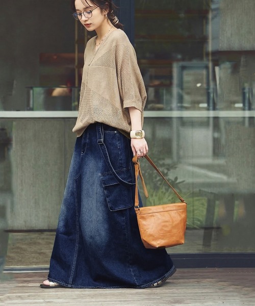 antiqua(アンティカ)の「デニム スカート サロペット(デニムスカート・レディース・ブルー系その他/ライトブルー・ONESIZE)」の7枚目の写真