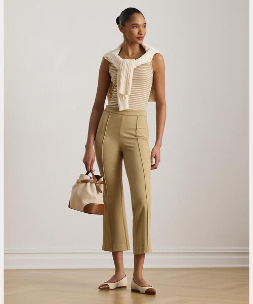 LAUREN RALPH LAUREN(ローレン ラルフ ローレン)の「ツイル フレア アンクル パンツ(その他パンツ・レディース・ブラウン系6・2/0/4/6/00)」の1枚目の写真