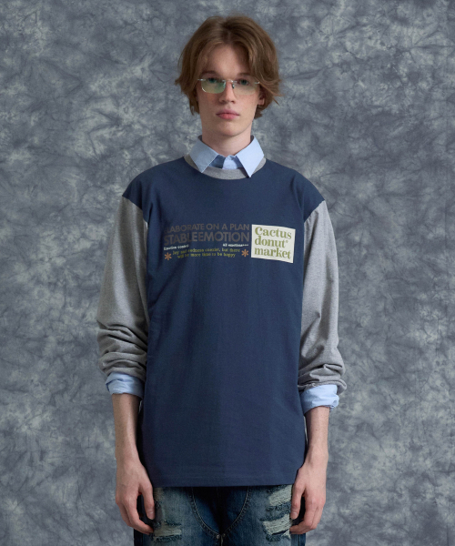 CACTUSDONUTMARKET(カクタスドーナツマーケット)の「Emotion LS Tee - BlueGray(Tシャツ/カットソー・メンズ・その他・LARGE)」の1枚目の写真