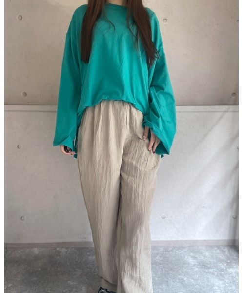 amini(アミニ)の「ワッシャータフタパンツ(その他パンツ・レディース・ピンク/ブラック/ベージュ・MEDIUM)」の4枚目の写真