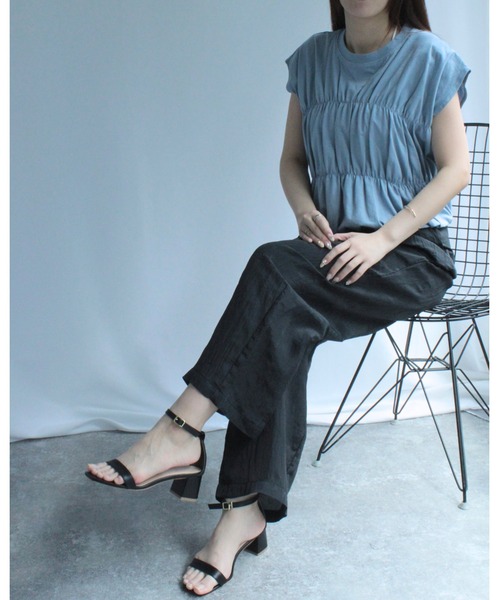 amini(アミニ)の「ワッシャータフタパンツ(その他パンツ・レディース・ピンク/ブラック/ベージュ・MEDIUM)」の16枚目の写真