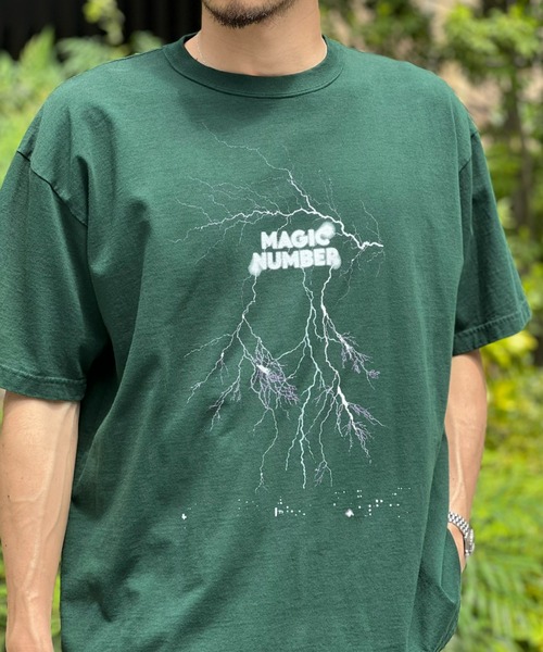 MAGIC NUMBER(マジック ナンバー)の「【MAGIC NUMBER】THUNDER US COTTON S/S T-SHIRT(Tシャツ/カットソー・メンズ・ブラック/グリーン/ネイビー・MEDIUM/X-LARGE/LARGE)」の5枚目の写真