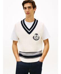 TOMMY HILFIGER | アスレジャーVネックニットベスト(ニット/セーター)