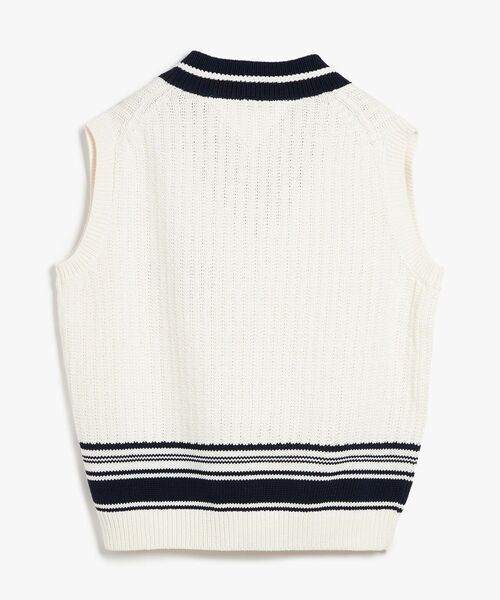 TOMMY HILFIGER（トミーヒルフィガー）の「アスレジャーVネックニットベスト（ニット/セーター・メンズ・ホワイト・SMALL/MEDIUM/LARGE/X-LARGE）」の6枚目の写真