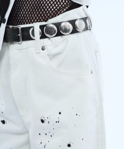 seyto（セイト）の「Hand paint wide buggy flare denim pants / ハンドペイントワイドバギーデニムパンツ（デニムパンツ・メンズ・ホワイト/ブラック・1/2/3）」の10枚目の写真