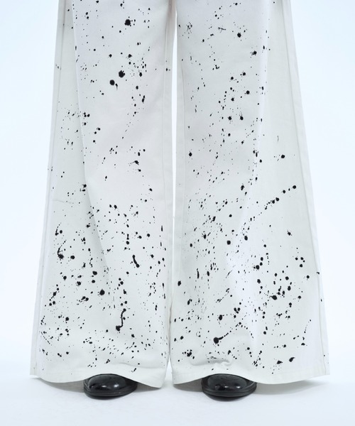 seyto（セイト）の「Hand paint wide buggy flare denim pants / ハンドペイントワイドバギーデニムパンツ（デニムパンツ・メンズ・ホワイト/ブラック・1/2/3）」の11枚目の写真